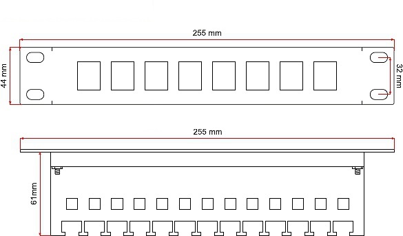 Patch-panel 8-portowy